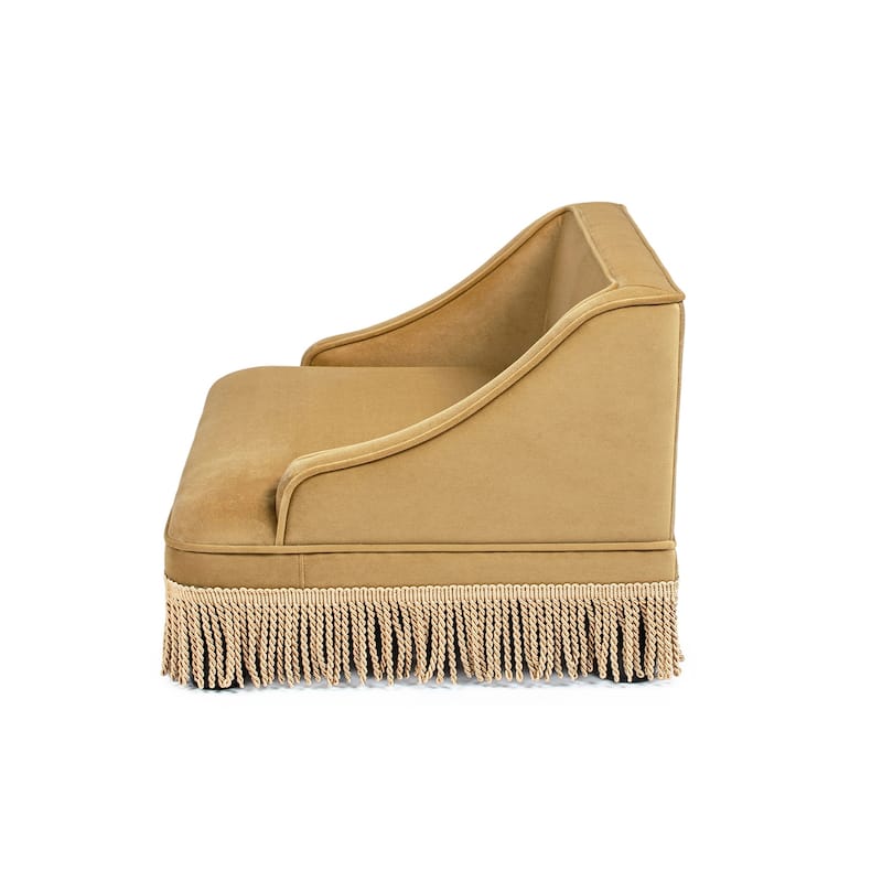 Jennifer Taylor Home Duchess 33" Medium Princess Pet Bed Sofa with Fringe Skirt