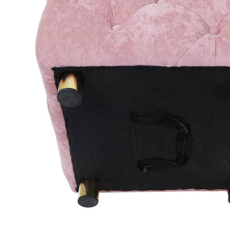 Comfortable Velvet Upholstered Ottoman
