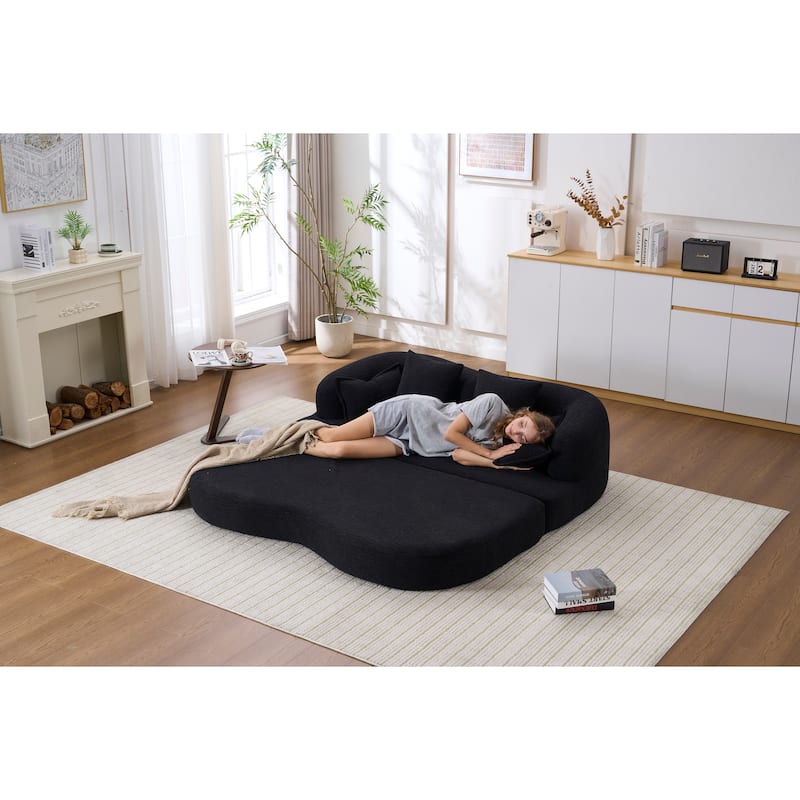 2-in-1 Foldable Sofa Bed,70 Inch Folding Boneless Couch