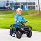 preview thumbnail 10 of 25, Aosom 12V Kids ATV Quad Car with Forward Backward Function, Kids with Wear-Resistant Wheels, Music, LED Headlights Green/Black