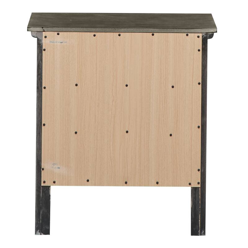 Contemporary Gray Nightstand with 3 Drawers - 26\