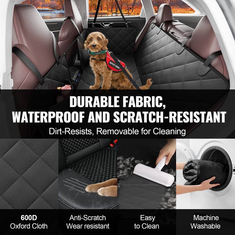 Back Seat Extender for Dogs,Dog Hammock for Car Back seat,Dog Car Seat Cover with Hard Bottom Dog Car Seat Bed