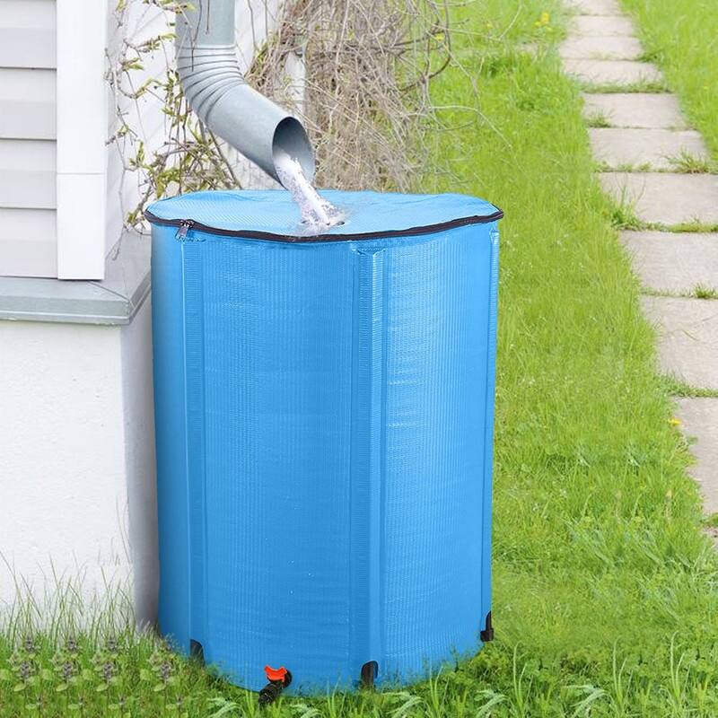 100 Gallon Blue Folding Rain Barrel Water - 27.5x39.3