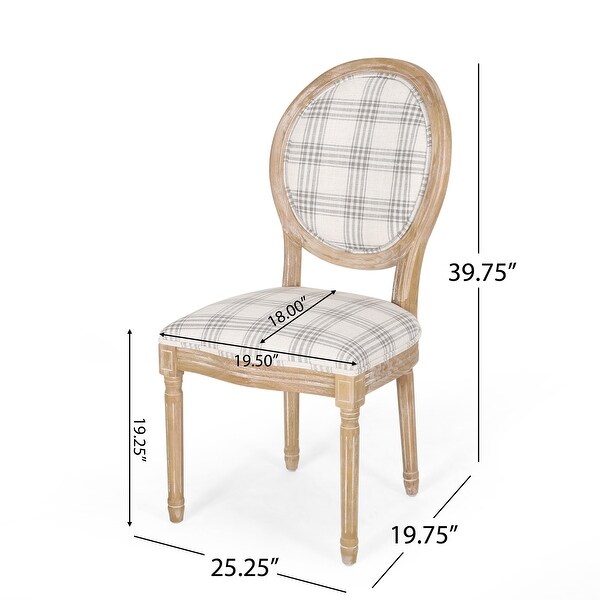 Phinnaeus French Country Fabric Dining Chairs (Set of 2) by Christopher Knight Home