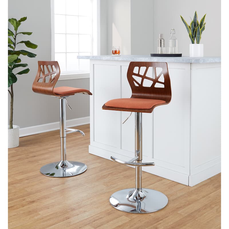Carson Carrington Sala Adjustable Bar Stool with Rounded T Footrest (Set of 2)