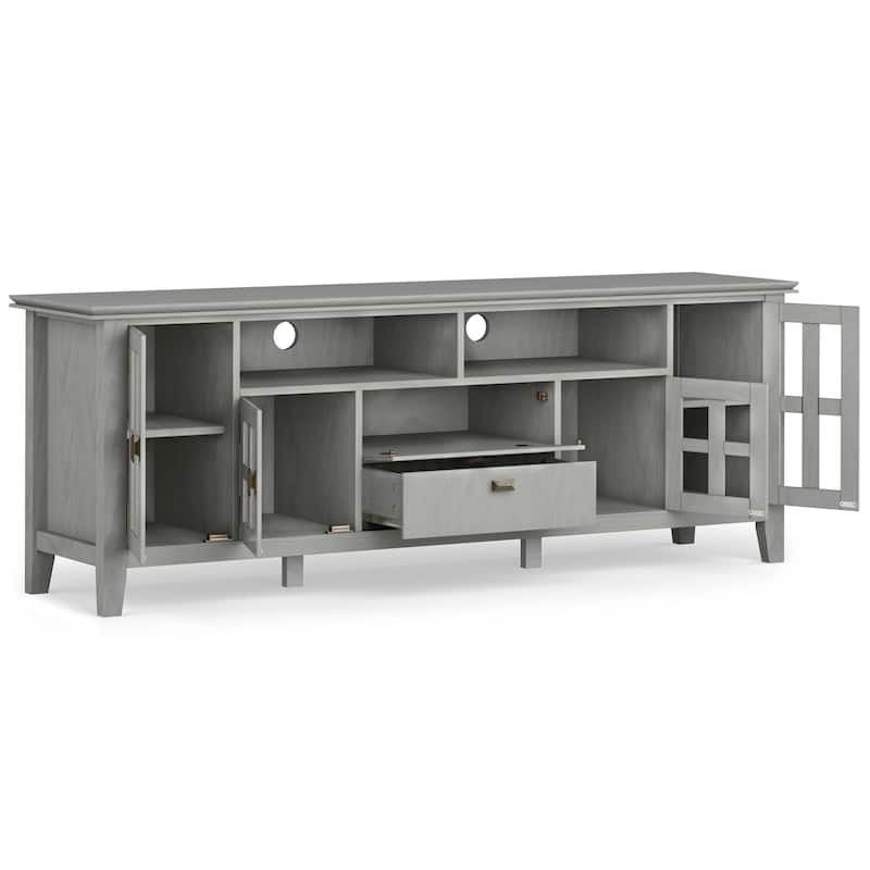 WYNDENHALL Stratford SOLID WOOD 72" Wide TV Media Stand For TVs up to 80"