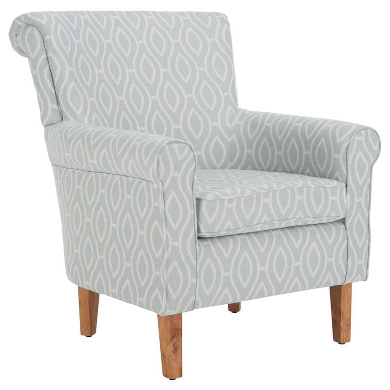 SAFAVIEH Gramercy Red/Ivory Floral Club Chair - 30" W x 33" D x 35" H