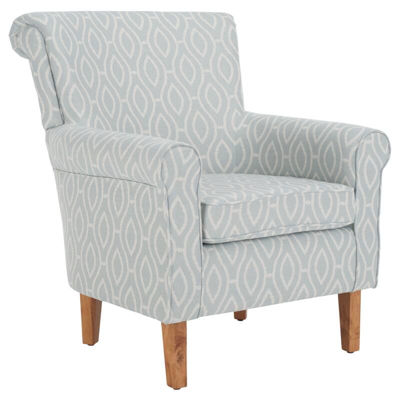 SAFAVIEH Shamika Red/Ivory Floral Club Chair - 30" W x 33" D x 35" H