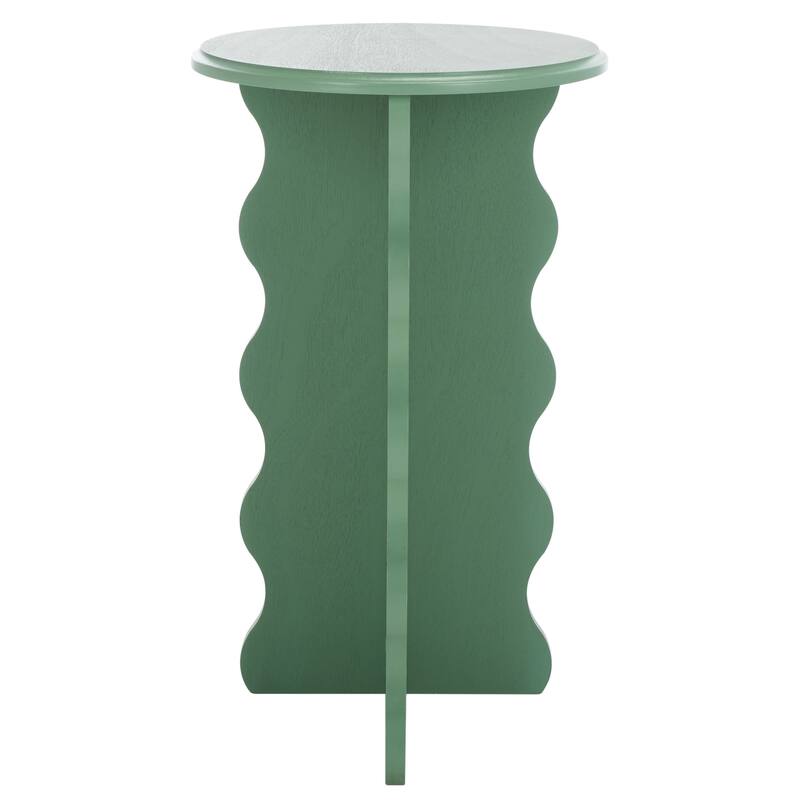 SAFAVIEH Lilith Wavy Accent Table - 15"W x 15"D x 22"H - Sage Green