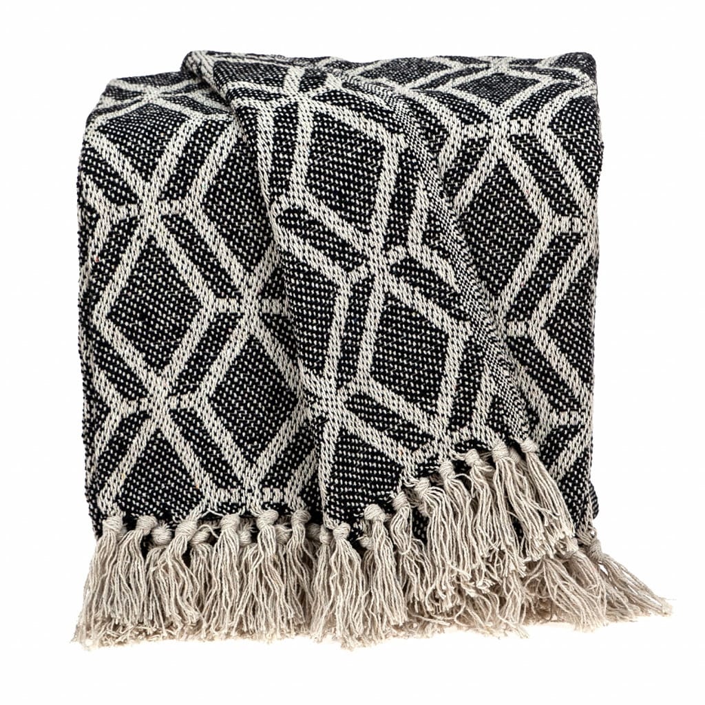 Grey woven throw blanket 2025