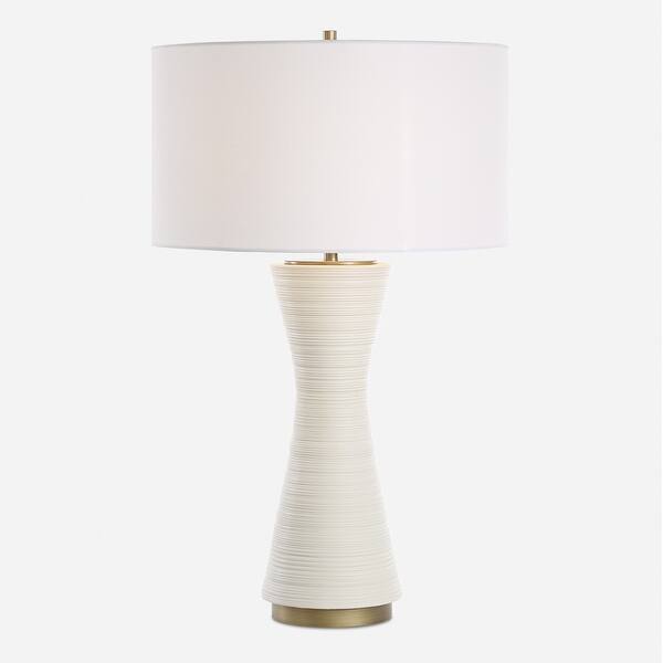 slide 2 of 6, Uttermost Ridgeline Matte White Table Lamp