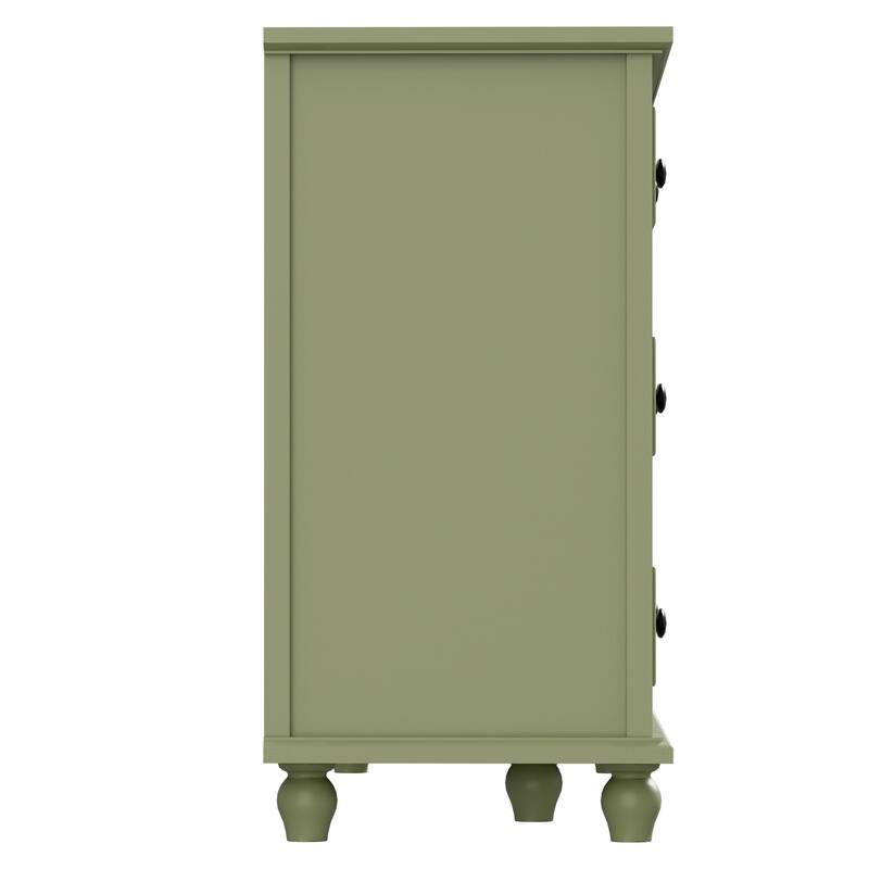 Vintage 9-Drawer Dresser Retro Storage Cabinet with Solid Legs