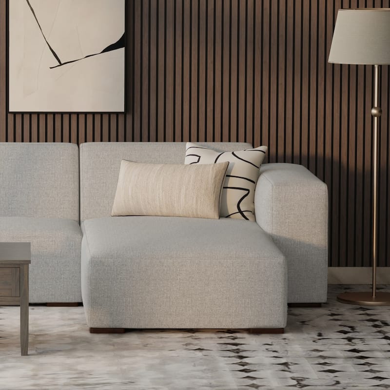 WYNDENHALL Biggs Right Chaise Sofa Module - Pale Grey