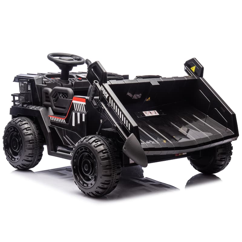 24V Two-seater Kids Ride On Electric Car W/parents control,Seat width 19.69in,E-rear dump,For Kids Aged 3+
