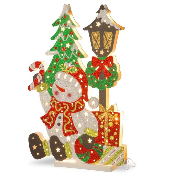 Shop Black Friday Deals On 17 5 Pre Lit White Snowman Outdoor Christmas Decor With Warm White Led Lights Overstock 30943614