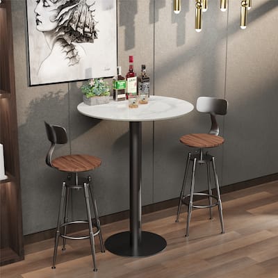 Tall Round Bar Height Bistro Pub Table for Business, Commercial Cafe