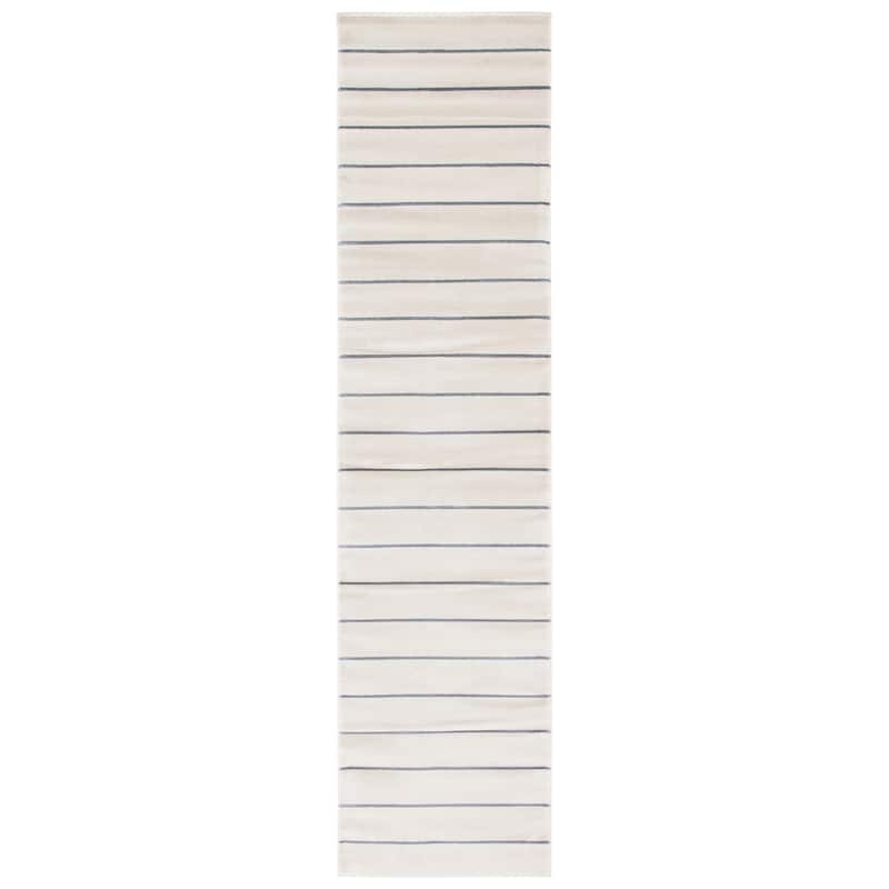 SAFAVIEH Orwell Fleda Modern Stripe Rug - 2'2" x 9' Runner - Ivory/Grey