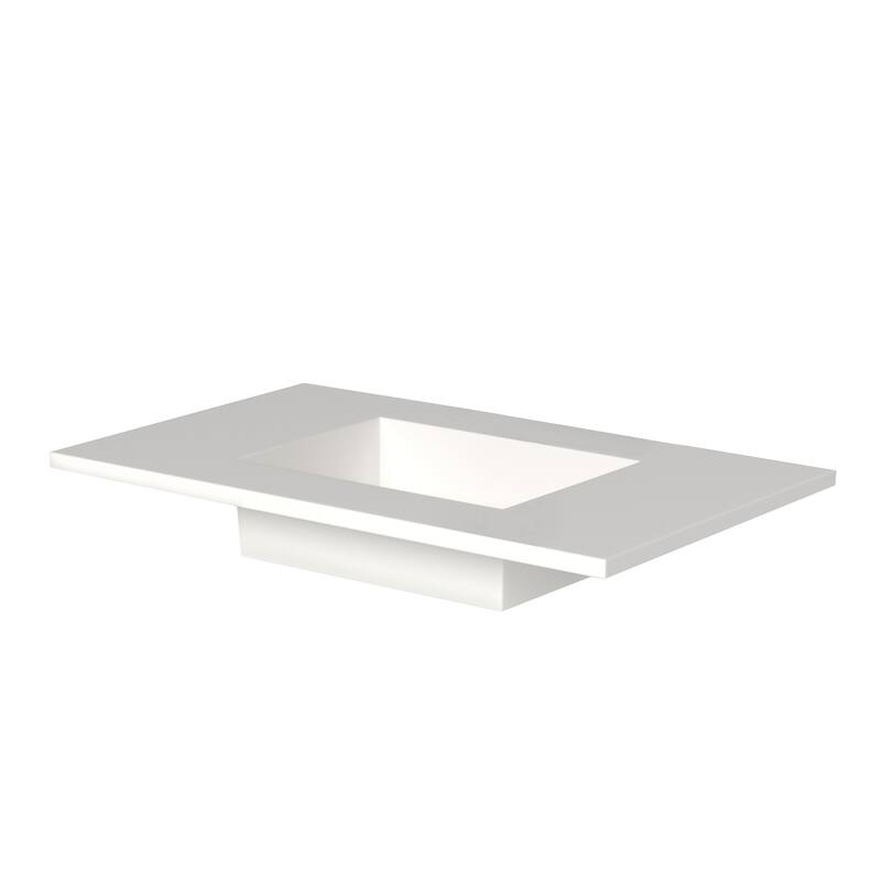 Serenity Solid-Surface Bathroom Vanity Top with Sink