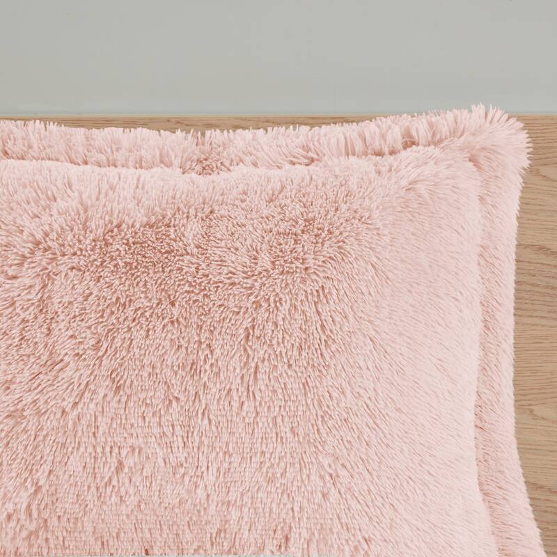 Intelligent Design Leena Shaggy Long Fur Comforter Mini Set