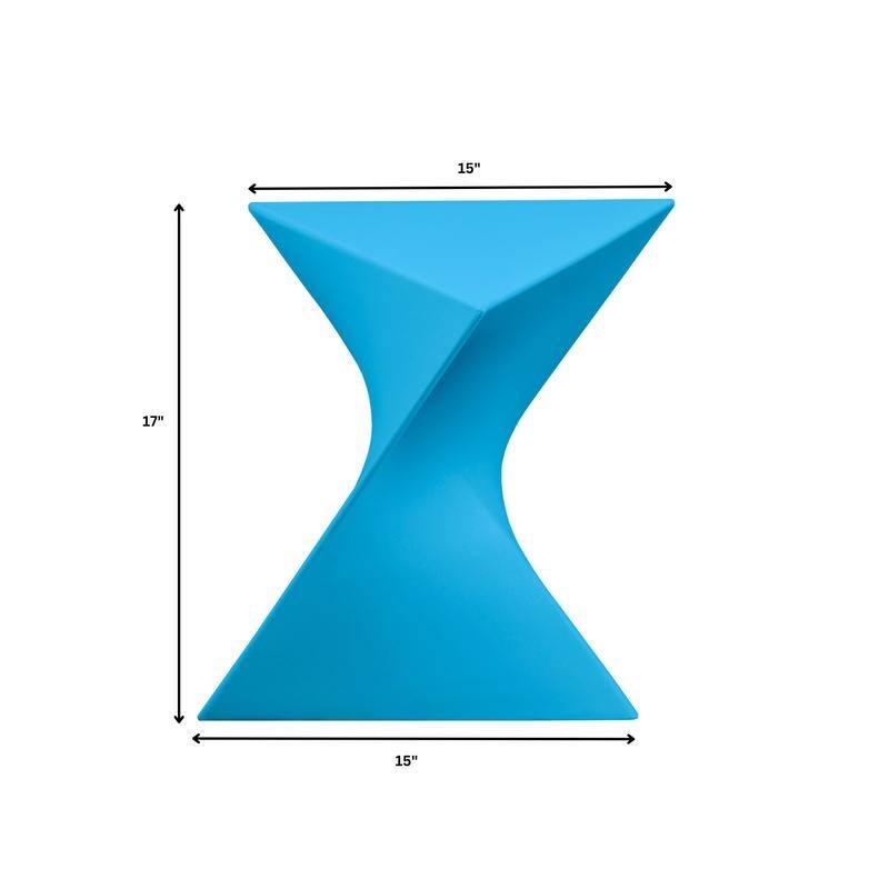 Randolph Modern Indoor Lightweight Side Table with Triangular Curved Design Accent End Table for Home Living Room or Bedroom