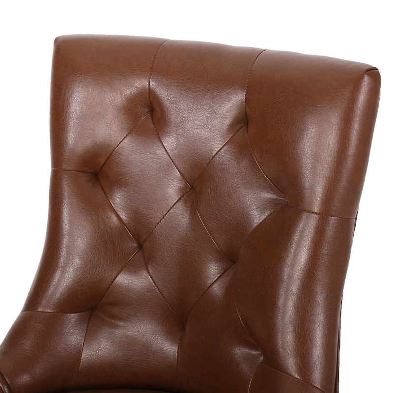 Tufted Diamond Stitching Dining Chairs of 2 Pack, Sloped Arms Dining Chairs, Modern Visitor Chair for Living Room Kitchen