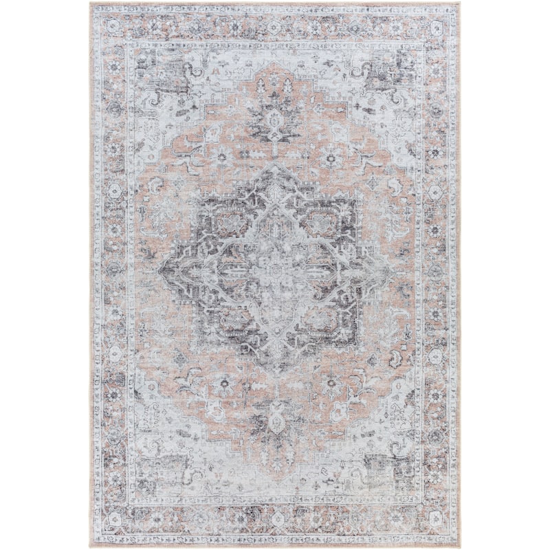 Livabliss Melite Traditional Medallion Machine Washable Area Rug