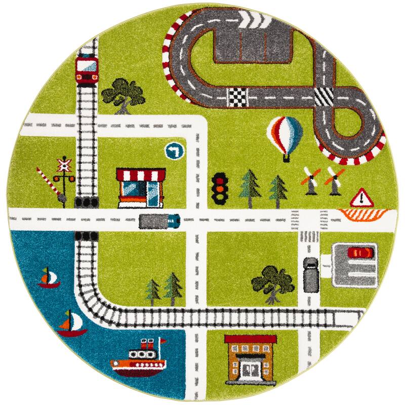 SAFAVIEH Carousel Kids Koika Neighborhood Road Rug