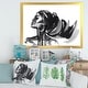 preview thumbnail 1 of 10, Designart "Monochrome Portrait of African American Woman IV" Modern Framed Art Print 20 In. Wide x 12 In. High - Gold