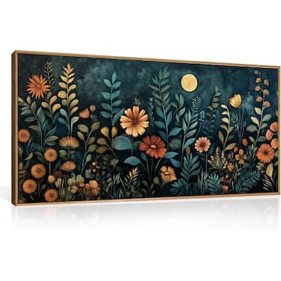 Colorful Floral Wall Decor, Nature Wildflower Wall Painting