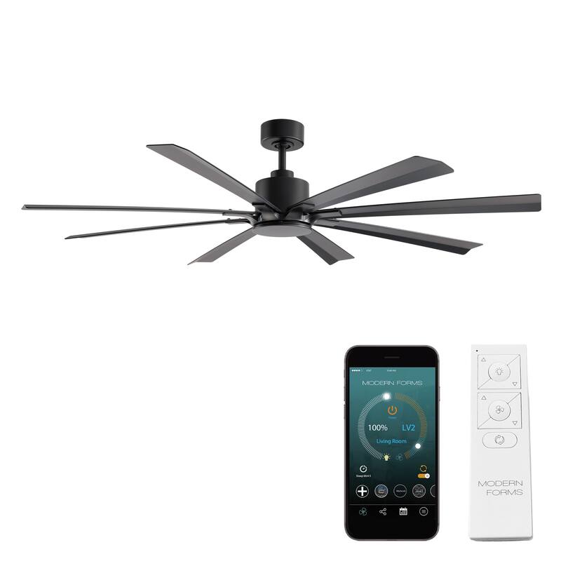 Size Matters Indoor or Outdoor 8-Blade 65in Smart Ceiling Fan - 65