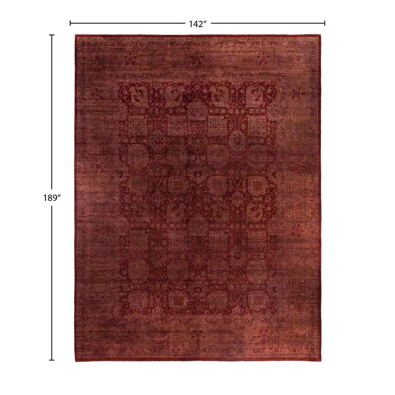 Overdyed One-of-a-Kind Hand-Knotted Area Rug - Pink - 11' 10" x 15' 9"