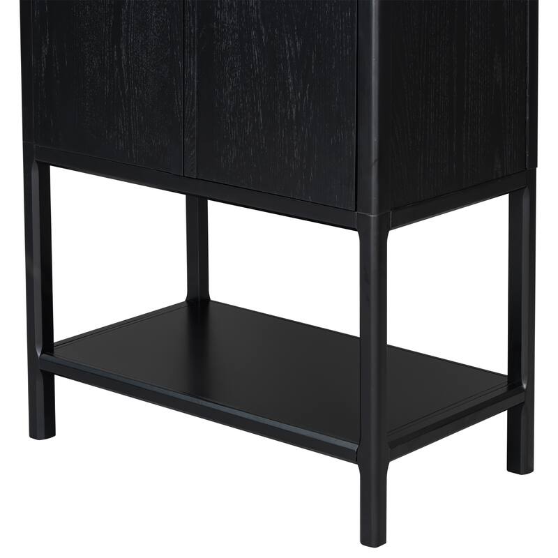 Sophisticated Oak Veneer Cabinet With Multiple Storage Functions,Suitable For Study,Entryway,Hallway,Living Room,Foyer