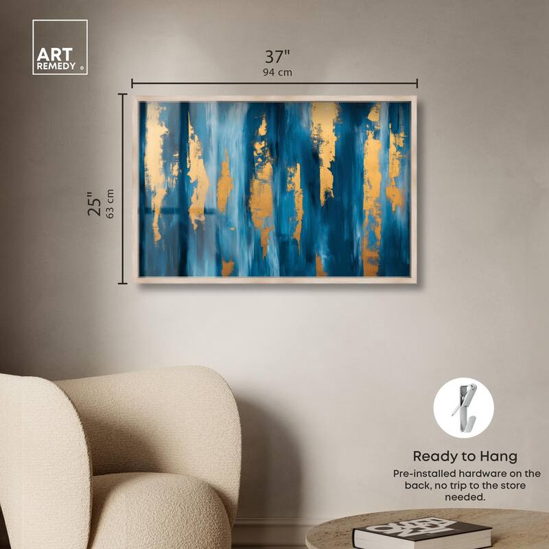 Dark Texture Golden Touch II Shadowbox by Art Remedy