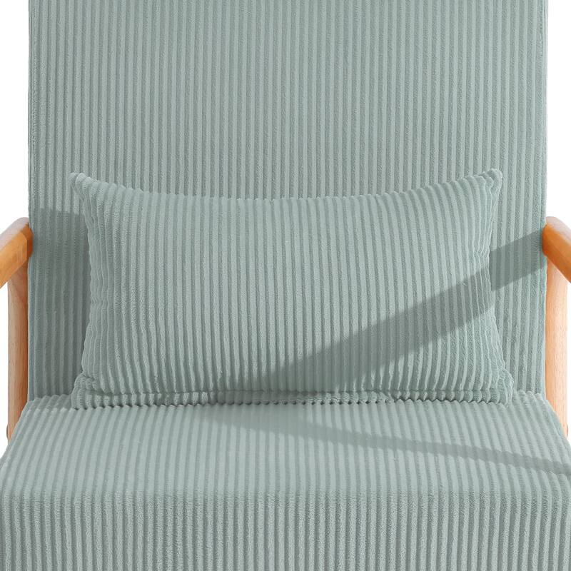 2 Set Upholstered Lounge Arm Chair with Pillow - Set of 2