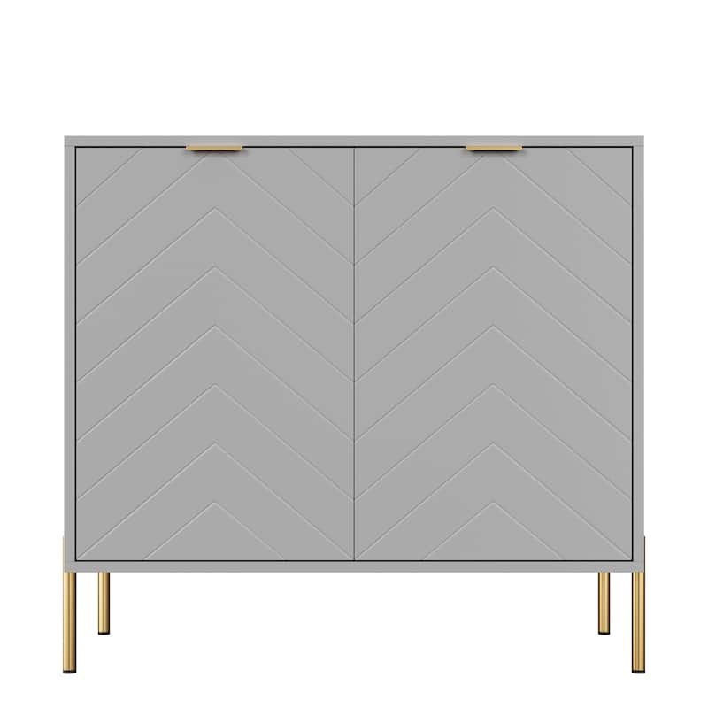 Clihome 2-Door Storage Media Accent Buffet Sideboard