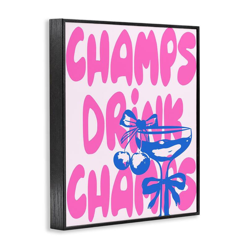 Stupell Champs Drink Champagne Framed Giclee Art Design By House of Lulu