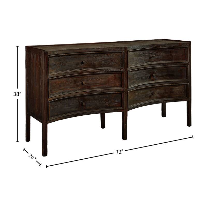 Palmdale Double Crescent Chest in Rubbed Charcoal Finish