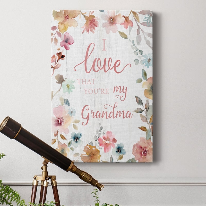 Love Grandma Premium Gallery Wrapped Canvas - Ready to Hang
