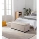 preview thumbnail 2 of 6, Porthos Home Ved Storage Bench, Flip Top, Fabric Upholstery