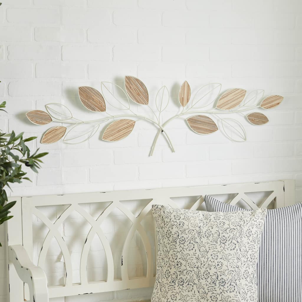 Brown Metal Leaf Home Wall Decor