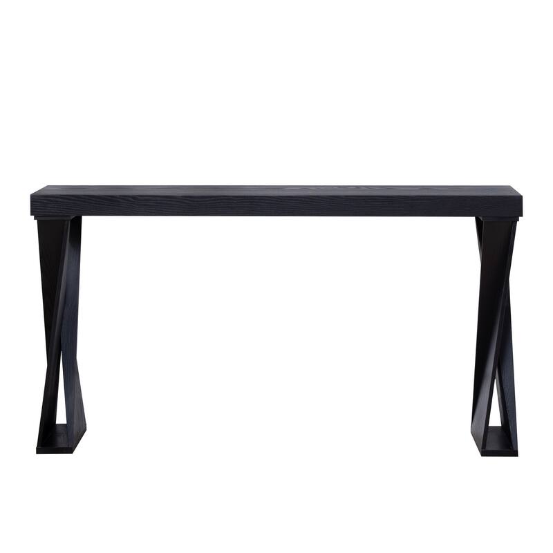Modern Console Table Manufactured Wood Sofa Table with Crossed Legs, for Hallway, Living Room and Office