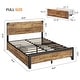 preview thumbnail 8 of 6, Metal Platform Bed Frame with 4 Storage Drawers,Wooden Headboard