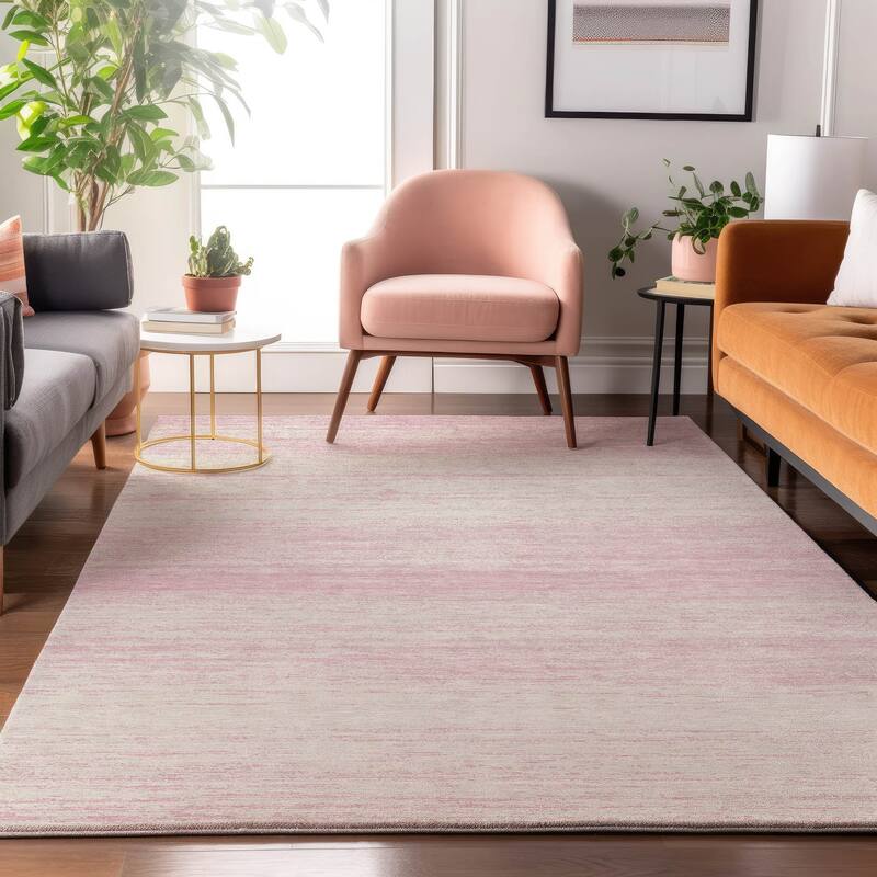 Premium Washable Super Soft Ombre Pixels Mayfield Rug - Pink - 8' x 10'