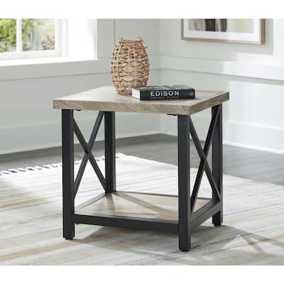 Signature Design by Ashley Bristenfort Brown/Black End Table - 24"W x 22"D x 23"H