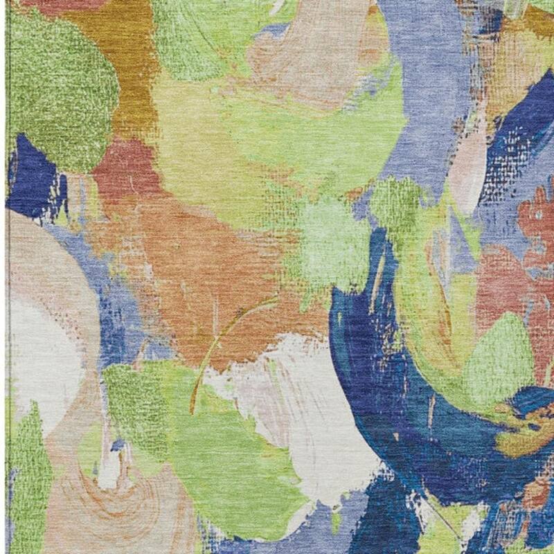 HomeRoots Abstract Transitional Rectangle Outdoor Rug