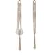 preview thumbnail 1 of 2, 40"L Macrame Plant Hanger Mid-Century Modern - No - Ceramic - Plant Hangers - Round - White - Assembled - Handmade