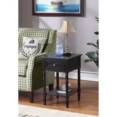 End Table with Hidden Charging Station, 2 Outlets, 2 USB Ports, Drawer Storage and Shelf, Stylish Accent Table for Home - 16
