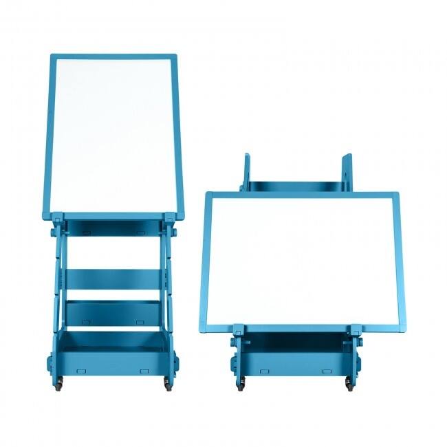 Multifunctional Kids' Standing Art Easel with Dry-Erase Board -Navy - 19.5" x 18.5" x 34.5"-48.5" (L x W x H)