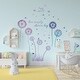 preview thumbnail 1 of 5, Walplus Large Purple Dandelions And Butterflies Nursery Wall Stickers Decals
