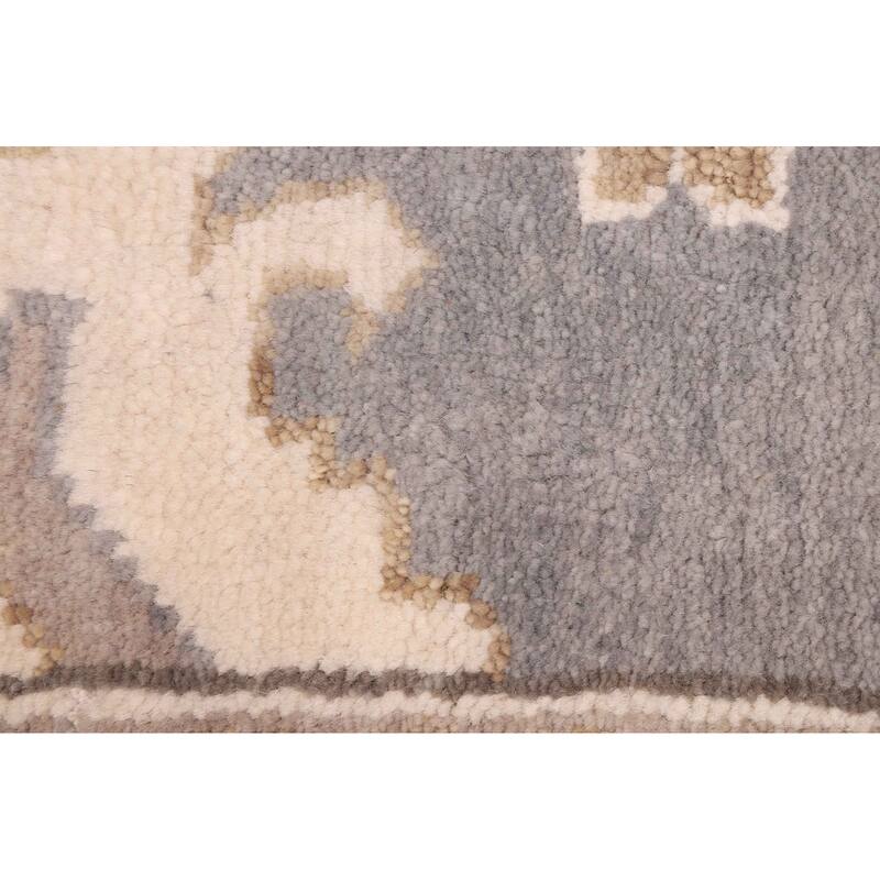 ECARPETGALLERY Hand-knotted Royal Oushak Light Denim Blue Wool Rug - 9'1 x 12'0